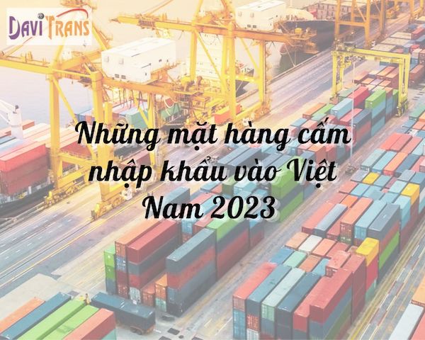 Những mặt hàng cấm nhập khẩu vào Việt Nam 2023